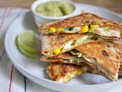 Veggie Chicken Quesadillas